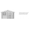 Abri de jardin Chimay 10,67m² en bois massif 28mm - SOLID