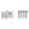 Abri Chimay 10,67m² en bois traité autoclave 28mm - SOLID