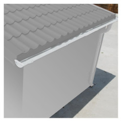 Kit gouttières blanc prêt à la pose pour Abri 11,2m² Grosfillex