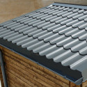 Tuiles métalliques anthracites - pack prêt à la pose pour abri Woodlife Garden 9m²+9m² terrasse