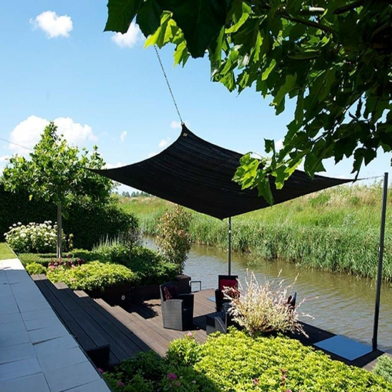 Voile d'ombrage Coolfit noir 500x500cm carrée NESLING