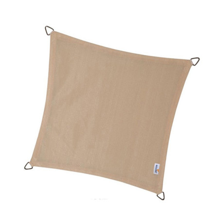 Voile d'ombrage Coolfit couleur crème 500x500cm carré NESLING