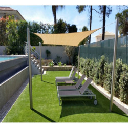 Voile d'ombrage rectangulaire 400x300cm couleur sable Coolfit