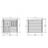 Abri 5,66m² en bois traité 28mm Nevers avec toit monopente SOLID