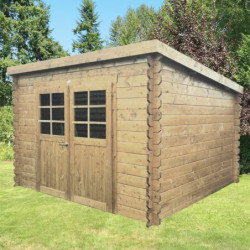 Abri de jardin 7,09m² bois traité 28mm Riom toit monopente SOLID