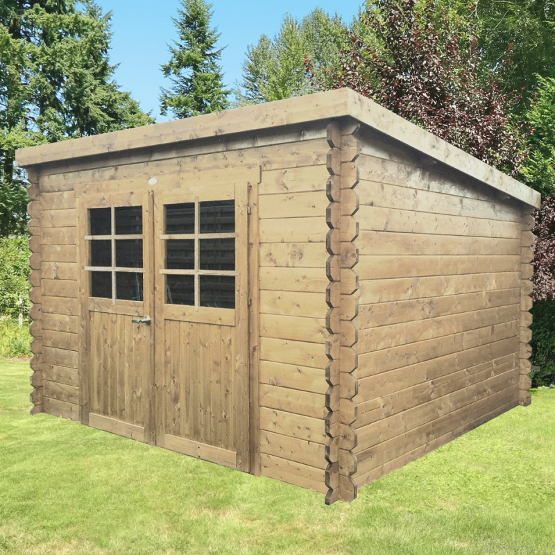 Abri de jardin 7,09m² bois traité 28mm Riom toit monopente SOLID