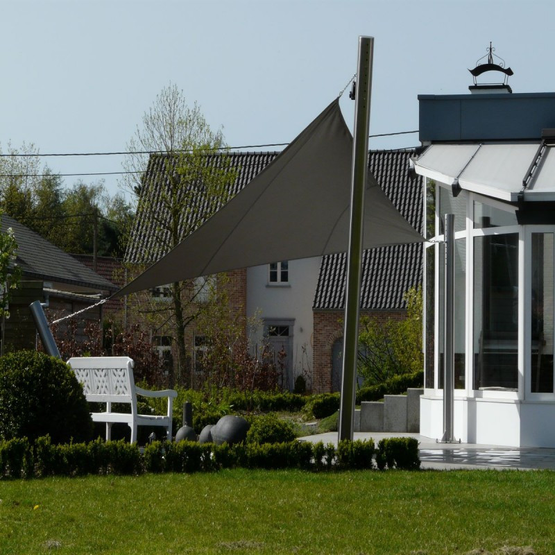 Voile d'ombrage imperméable triangulaire 400x400x400cm gris Dreamsail