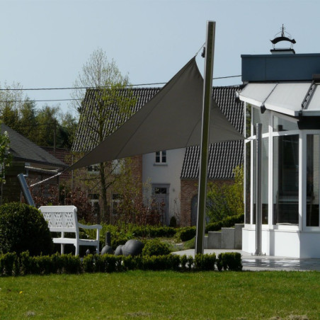 Voile d'ombrage imperméable triangulaire 400x400x400cm gris Dreamsail