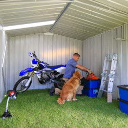 Garage Easyshed XXL 19,70m² en acier galvanisé Zincalume 19,70m²