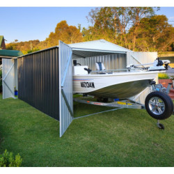 Garage Easyshed XXL 19,70m² en acier galvanisé Zincalume 19,70m²