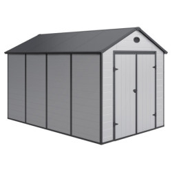 Abri de jardin plastique gris 242x368cm Jôbu