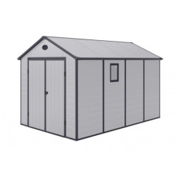 Abri de jardin plastique gris 242x368cm Jôbu