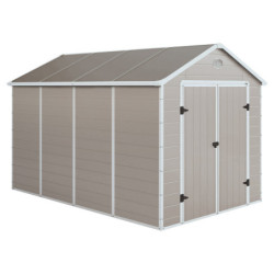 Abri de jardin plastique beige 242x368cm Jôbu