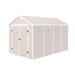 Abri de jardin plastique beige 242x368cm Jôbu
