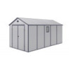 Abri de jardin plastique gris 242x456cm Jôbu