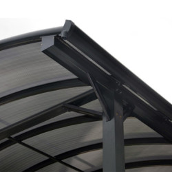Protection de camping structure aluminium et couverture polycarbonate