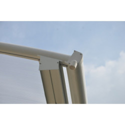 Protection de camping car en aluminium et couverture polycarbonate