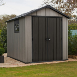 Abri en résine brossée Oakland 759 Brossium 6,6m²+plancher Keter