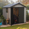 Abri en résine brossée Oakland 759 Brossium 6,6m²+plancher Keter