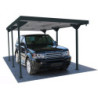 Carport 1 voiture en métal anthracite 15,58m² toit plat DURAMAX
