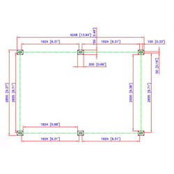 Carport 1 voiture en métal anthracite 15,58m² toit plat DURAMAX