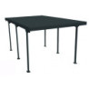 Carport 1 voiture en métal anthracite 15,58m² toit plat DURAMAX