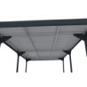 Carport 1 voiture en métal anthracite 15,58m² toit plat DURAMAX