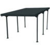 Carport 1 voiture en métal anthracite 15,58m² toit plat DURAMAX