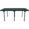 Carport 1 voiture en métal anthracite 15,58m² toit plat DURAMAX