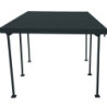Carport 1 voiture en métal anthracite 15,58m² toit plat DURAMAX
