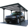 Carport 1 voiture en métal anthracite 15,58m² toit plat DURAMAX