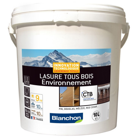 Lasure tous bois  - chêne clair 10L Environnement BLANCHON