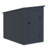 Petit abri de jardin adossé en polypropylène anthracite 143x247cm Jôbu