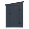 Petit abri de jardin adossé en polypropylène anthracite 143x247cm Jôbu