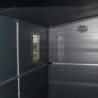 Petit abri de jardin adossé en polypropylène anthracite 143x247cm Jôbu