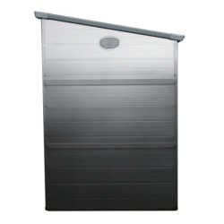 Petit abri de jardin adossé en polypropylène anthracite 143x247cm Jôbu