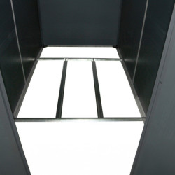 Petit abri de jardin adossé en polypropylène anthracite 143x247cm Jôbu