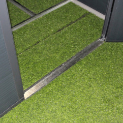 Petit abri de jardin adossé en polypropylène anthracite 143x247cm Jôbu