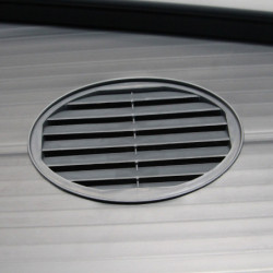 Petit abri de jardin adossé en polypropylène anthracite 143x247cm Jôbu