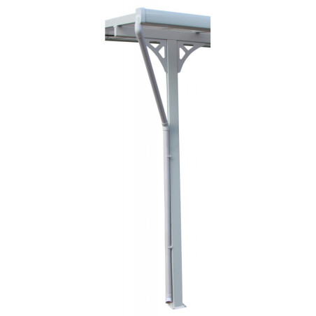 Tuyaux de descentes de gouttières pour pergolas adossées X-METAL