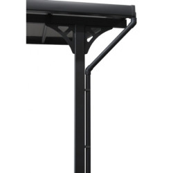 Tuyaux gris de descentes de gouttières pour pergolas adossées X-METAL