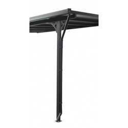 Tuyaux gris de descentes de gouttières pour pergolas adossées X-METAL