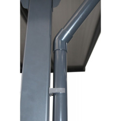 Tuyaux gris de descentes de gouttières pour pergolas adossées X-METAL