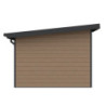 Abri toit plat en composite couleur bois 9m² porte alu Woodlife Garden