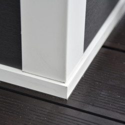 Abri toit plat en composite couleur anthracite 9m² porte alu Woodlife Garden