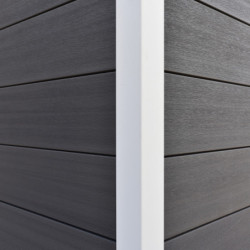 Abri toit plat en composite couleur anthracite 9m² porte alu Woodlife Garden