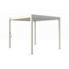 Pergola autoportante en alu blanc avec lames orientable 3x3m Ombrea