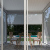 Pergola autoportante en alu blanc avec lames orientable 3x3m Ombrea
