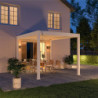 Pergola autoportante en alu blanc avec lames orientable 3x3m Ombrea