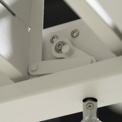 Pergola autoportante en alu blanc avec lames orientable 3x3m Ombrea